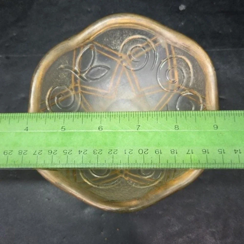 Wamsutta Resin Gold Accent Footed Bowl, Soap Or Trinket Dish,‎ Replacement Decor